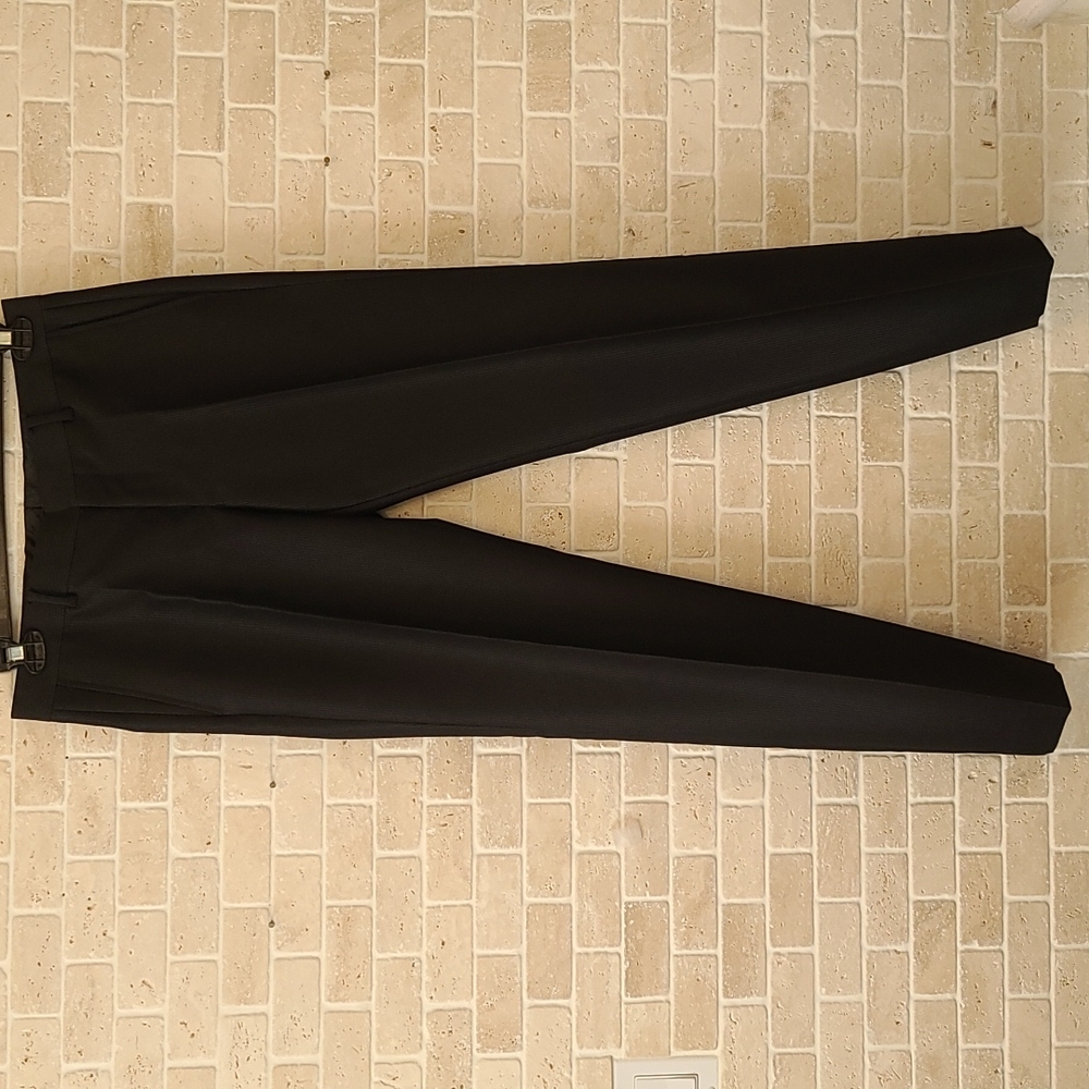 Le Chateau Man's Low Rise Straight Leg Black Suit Pants ( Sz 30)